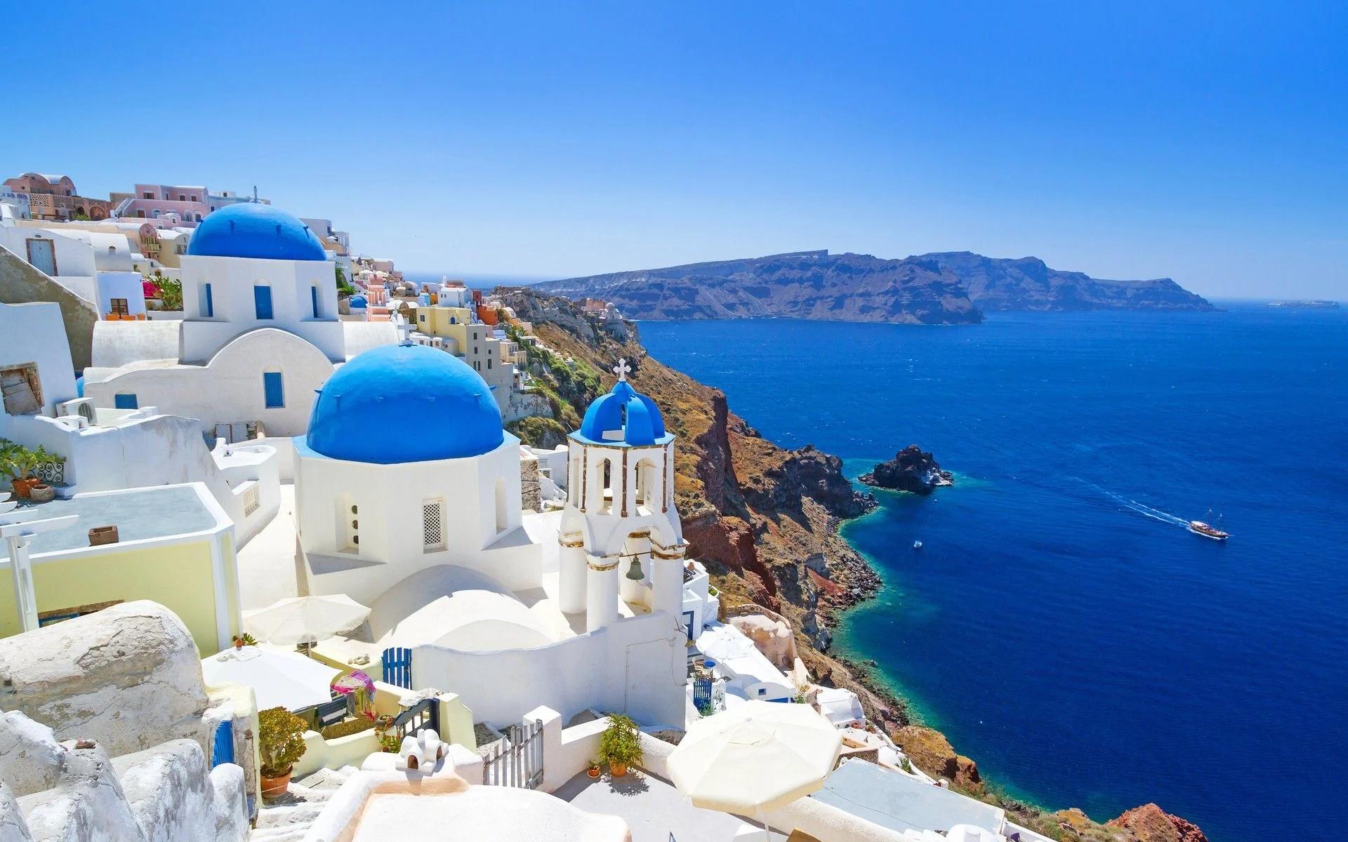 Island Hop around Greece - background banner